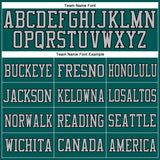 Custom Midnight Green Gray-Black Mesh Authentic Football Jersey