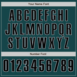 Custom Midnight Green Black-Gray Authentic Baseball Jersey