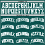 Custom Midnight Green White Authentic Basketball Jersey