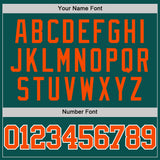 Custom Midnight Green Orange-White Authentic Basketball Jersey