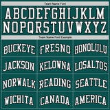 Custom Midnight Green White-Black Authentic Basketball Jersey