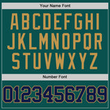 Custom Midnight Green Navy-Old Gold Authentic Basketball Jersey