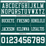 Custom Midnight Green White Authentic Football Jersey