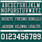 Custom Midnight Green White-Black Authentic Football Jersey