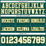Custom Midnight Green White-Gold Authentic Football Jersey