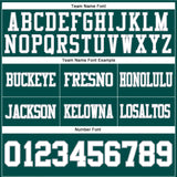 Custom Midnight Green White-Gray Authentic Football Jersey