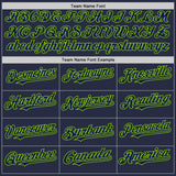 Custom Navy Neon Green Mesh Authentic Throwback Baseball Jersey