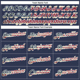 Custom Stitched Navy Vintage USA Flag-White Sports Pullover Sweatshirt Hoodie