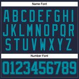 Custom Navy Teal Hockey Jersey