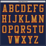 Custom Navy Old Gold-Red Authentic Baseball Jersey