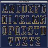 Custom Navy Old Gold Authentic Baseball Jersey
