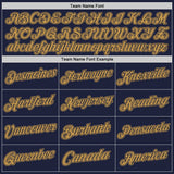 Custom Navy Old Gold Authentic Throwback Basketball Jersey