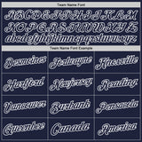 Custom Navy White Authentic Throwback Basketball Jersey