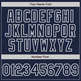 Custom Stitched Navy White-Gray Baseball Pullover Sweatshirt Hoodie