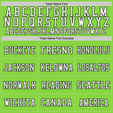 Custom Neon Green Black-White Mesh Authentic Throwback Football Jersey