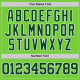Custom Neon Green Green-White Authentic Basketball Jersey
