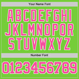 Custom Neon Green Pink-White Authentic Basketball Jersey