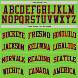 Custom Neon Green Navy-Orange Authentic Basketball Jersey