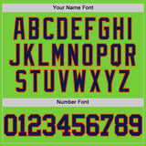 Custom Neon Green Navy-Orange Authentic Basketball Jersey