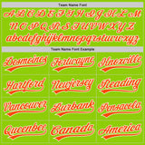Custom Stitched Neon Green Orange-White Baseball Pullover Sweatshirt Hoodie