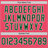 Custom Neon Pink Green-White Authentic Baseball Jersey
