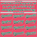 Custom Neon Pink Kelly Green-White Authentic Baseball Jersey