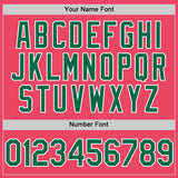 Custom Neon Pink Kelly Green-White Authentic Baseball Jersey