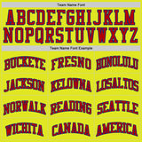 Custom Neon Yellow Red-Royal Authentic Basketball Jersey