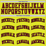 Custom Neon Yellow Maroon-Black Authentic Basketball Jersey