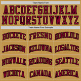 Custom Old Gold Maroon-Black Authentic Basketball Jersey