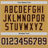 Custom Old Gold Brown-White Authentic Basketball Jersey