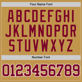 Custom Old Gold Maroon-White Authentic Basketball Jersey