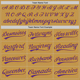 Custom Old Gold Purple-Gold Authentic Baseball Jersey