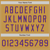 Custom Old Gold Purple-Gold Authentic Baseball Jersey