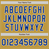 Custom Stitched Old Gold Royal-White Baseball Pullover Sweatshirt Hoodie
