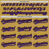 Custom Stitched Old Gold Purple-Black Baseball Pullover Sweatshirt Hoodie