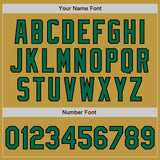 Custom Stitched Old Gold Kelly Green-Black Baseball Pullover Sweatshirt Hoodie