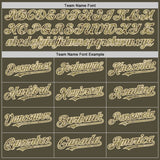 Custom Olive Camo-Cream Mesh Authentic Throwback Salute To Service Baseball Jersey