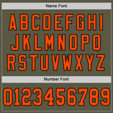 Custom Olive Orange-Black Mesh Authentic Throwback Salute To Service Football Jersey