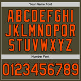 Custom Olive Orange-Black Authentic Throwback Salute To Service Baseball Jersey