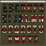 Custom Olive Vintage USA Flag-Black Authentic Salute To Service Baseball Jersey