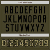 Custom Olive Camo-Black Authentic Salute To Service Baseball Jersey