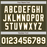 Custom Olive White-Old Gold Authentic Salute To Service Baseball Jersey