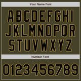 Custom Olive Black-Old Gold Authentic Salute To Service Baseball Jersey