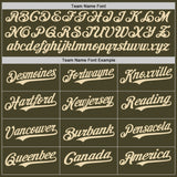 Custom Olive Cream-Red Authentic Salute To Service Baseball Jersey