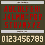 Custom Olive Cream-Red Authentic Salute To Service Baseball Jersey