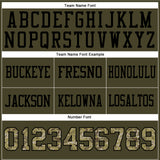 Custom Olive Camo-Black Authentic Salute To Service Football Jersey