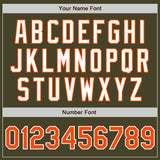 Custom Olive Orange-White Authentic Baseball Jersey