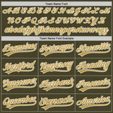 Custom Olive Old Gold-White Authentic Baseball Jersey