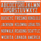 Custom Orange White-Black Mesh Authentic Football Jersey